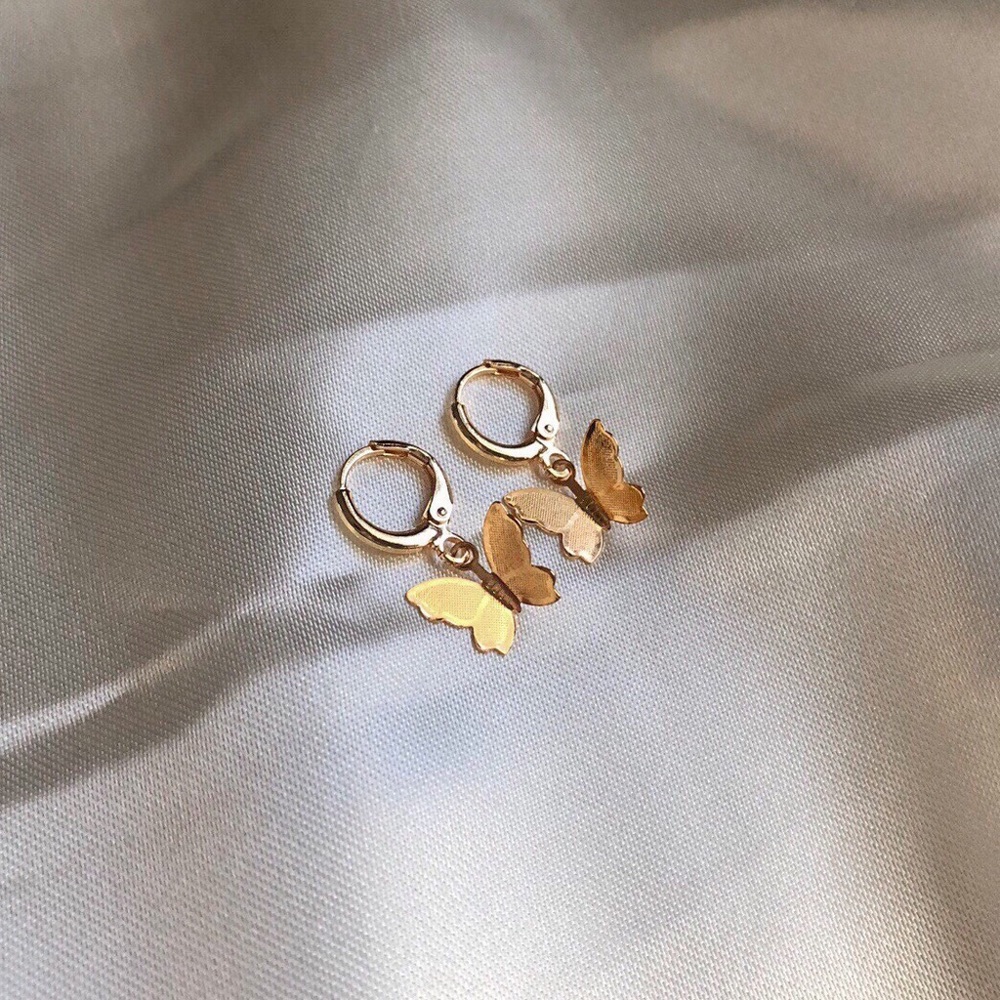 Gold Butterfly Earrings